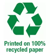 100% Recycled paper