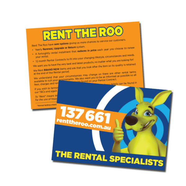 Rent The Roo Statement Cards Printing